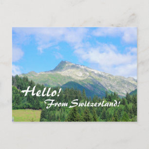 Carte postale de montagnes de la Suisse