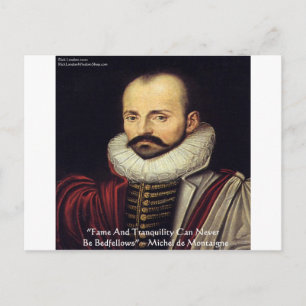 Carte Postale de Montaigne "Compagnons de lit" Citation de sages