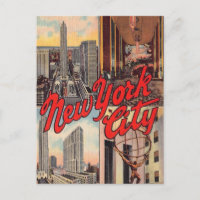 Carte postale de monuments de New York City