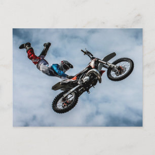 Carte postale de motard