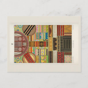 Carte postale de motifs autochtones dans les texti