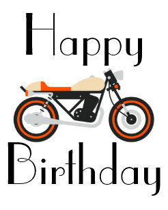 Cartes Postales Joyeux Anniversaire Moto Originales Zazzle Fr