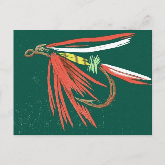 Carte postale de mouche à truite classique (Devant)