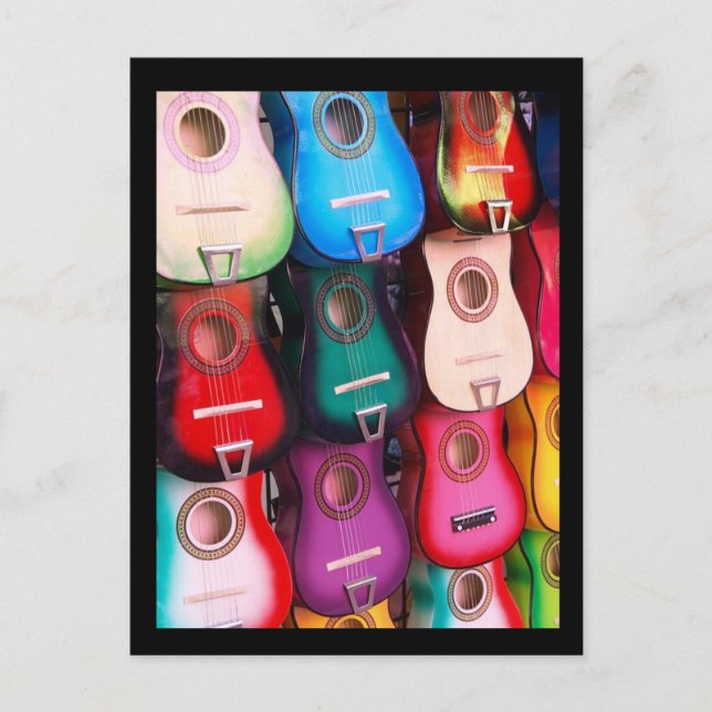 Carte postale de musique guitare (Devant)