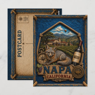 Carte postale de Napa Californie Voyage Vintage