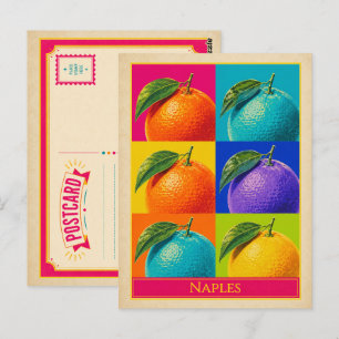 Carte postale de Naples Floride Oranges Vintage Po
