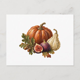 Carte postale de nature morte de récolte automnale
