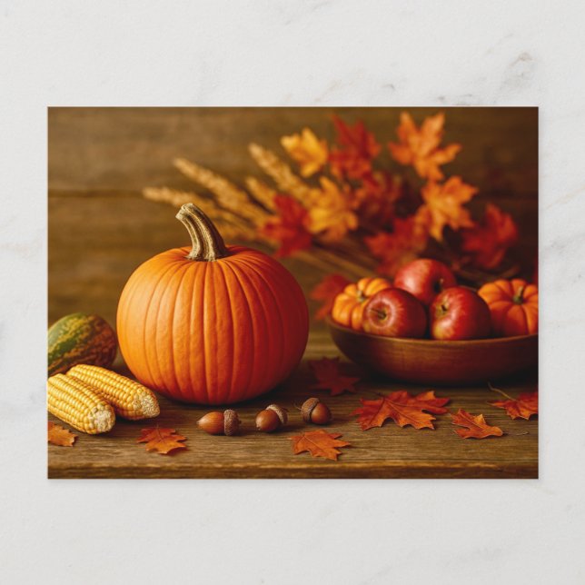 Carte postale de nature morte de récolte d'automne (Devant)