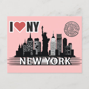 Carte postale de New York - Skyline & Big Apple Mo