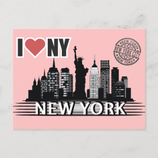 Carte postale de New York - Skyline & Big Apple Mo
