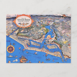 Carte postale de Newport Harbor CA