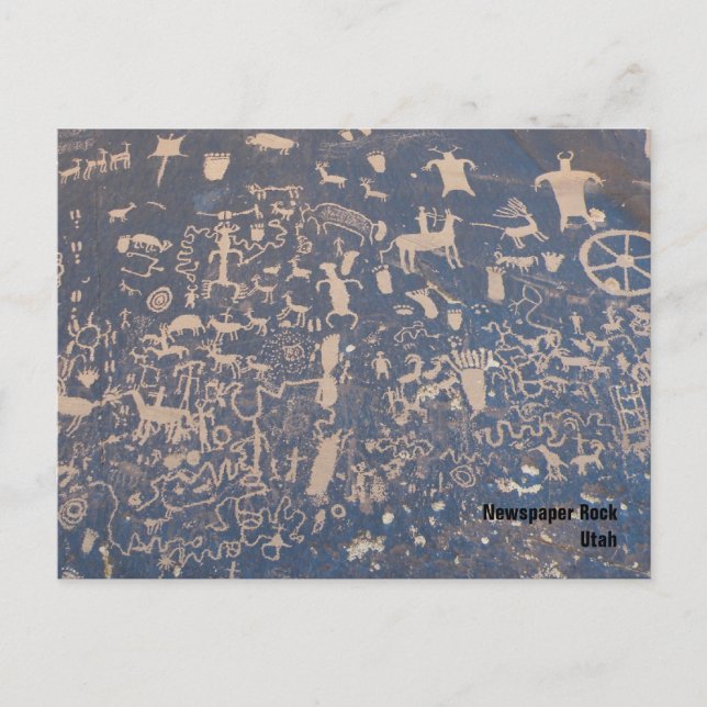 Carte postale de Newspaper Rock (Devant)