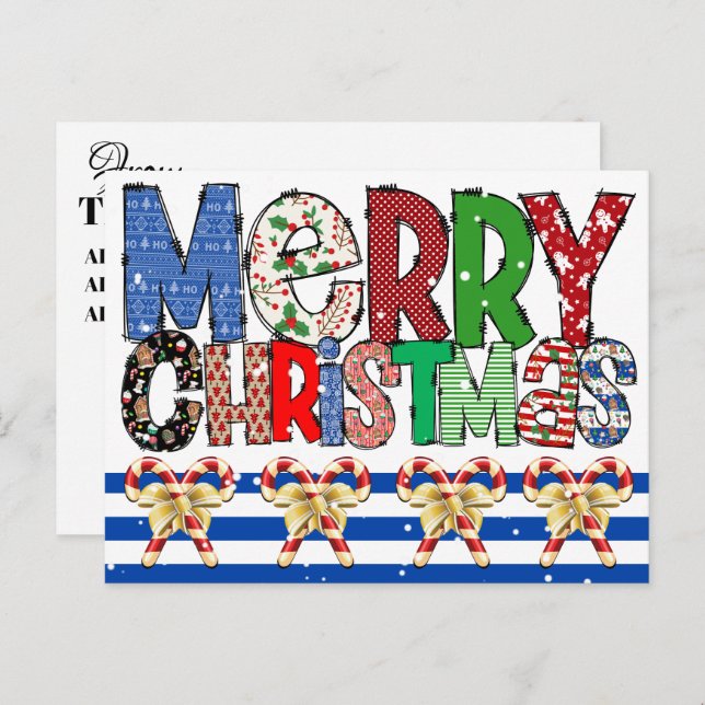 Carte postale de Noël (Devant / Derrière)