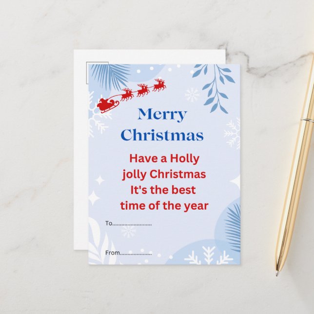 Carte postale de Noël (Devant/Arrière en situation)