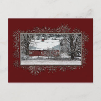 Carte postale de Noël à la ferme