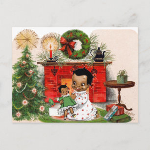 Carte postale de Noël afro-américaine