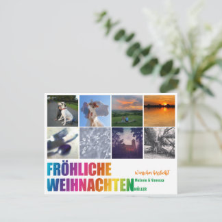 Carte postale de Noël arc-en-ciel