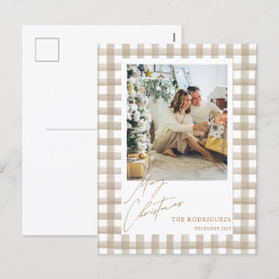 Carte postale de Noël Beige Photo