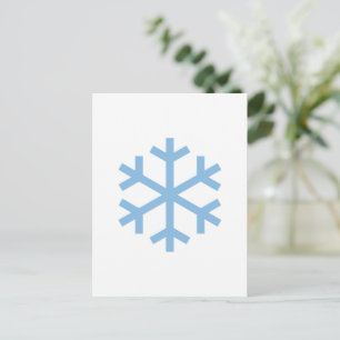 Carte postale de Noël Blue Snowflake