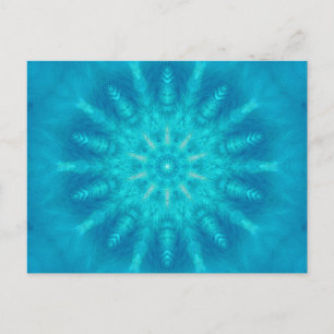 Carte postale de Noël Blue Snowflake hiver