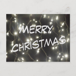 Carte postale de Noël brillant d'argent brillant