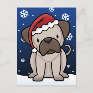 Carte postale de Noël Carlin Kawaii
