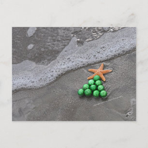 Carte postale de Noël chic de plage