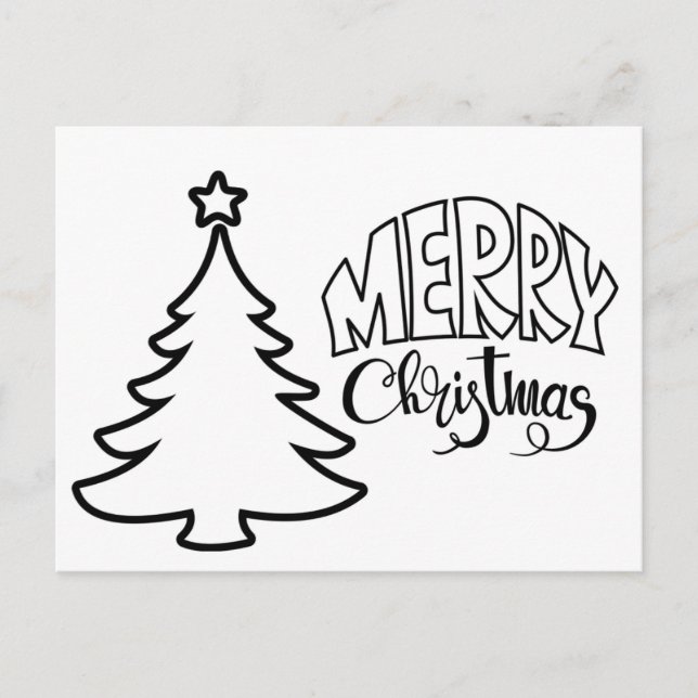 Carte postale de Noël - couleur et envoyer (Devant)