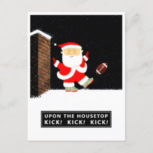 Carte postale de Noël de football