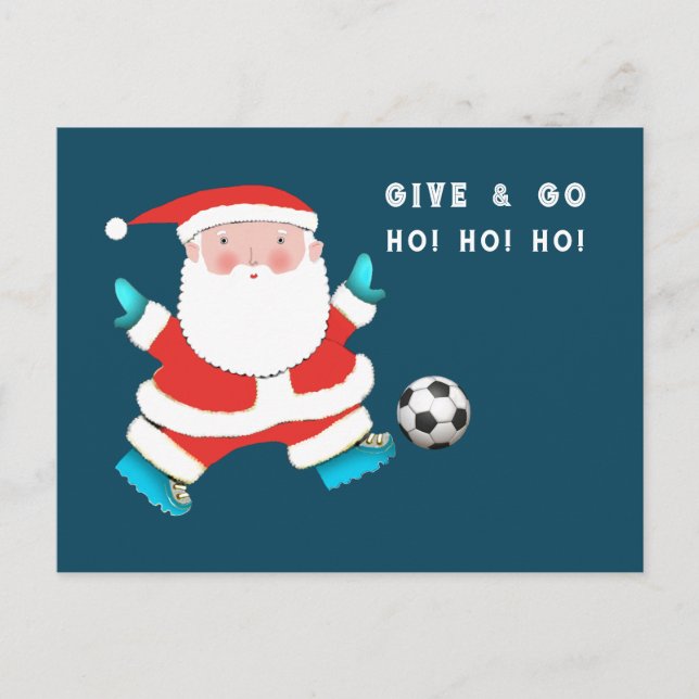 Carte postale de Noël de football (Devant)