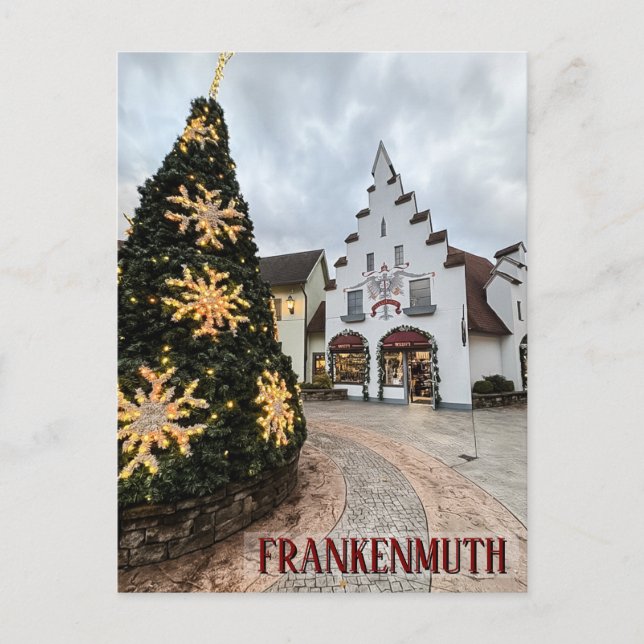 Carte postale de Noël de Frankenmuth Michigan (Devant)