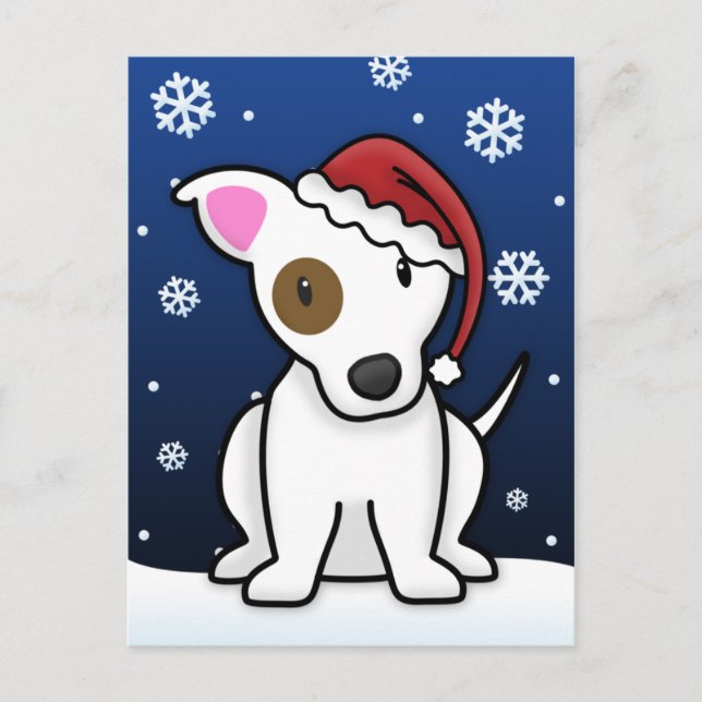Carte postale de Noël de Kawaii Jack Russell (Devant)