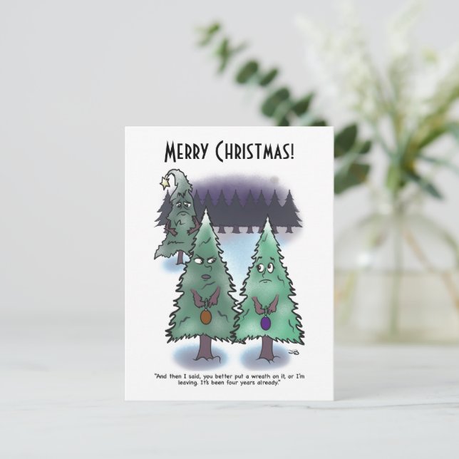 Carte postale de Noël de la couronne (Debout devant)