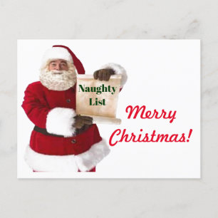 Carte postale de Noël de la liste des filles
