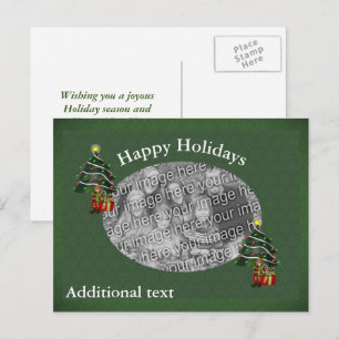 Carte postale de Noël de l'elfe du garçon mou