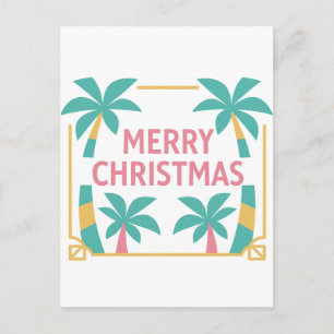 Carte postale de Noël de Miami Art Déco avec un pa