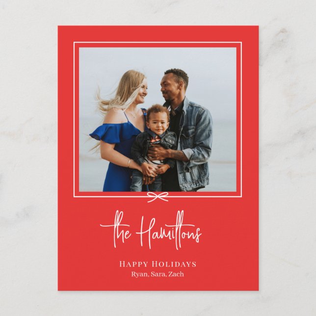 Carte postale de Noël de Noël de la photo cadeau m (Devant)