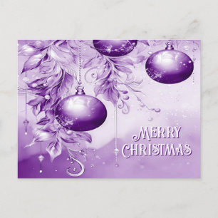 Carte postale de Noël de Noël de Noël pourpre