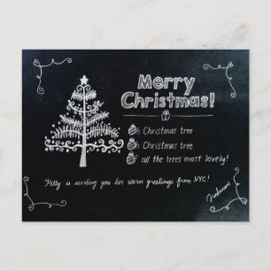 Carte postale de Noël de NYC
