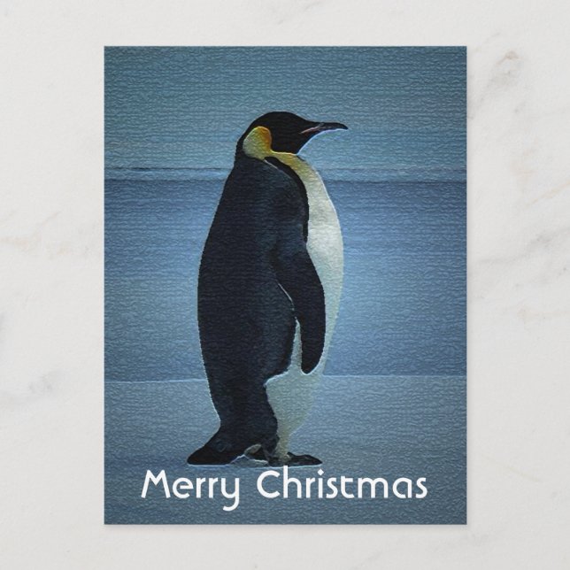Carte postale de Noël de pingouin (Devant)