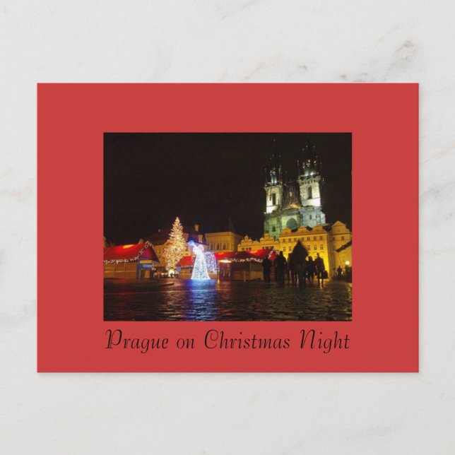 Carte postale de Noël de Prague (Devant)