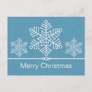 Carte postale de Noël de Snowflakes