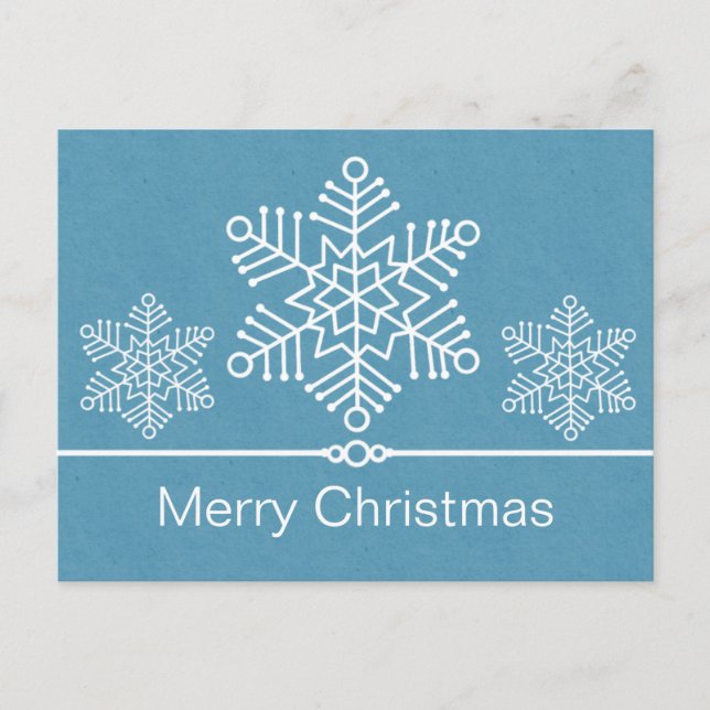 Carte postale de Noël de Snowflakes (Devant)