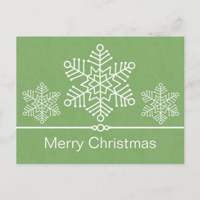 Carte postale de Noël de Snowflakes (Devant)