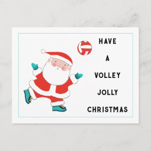 Carte postale de Noël de volley-ball