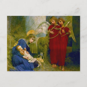 Carte postale de Noël des anges spirituels