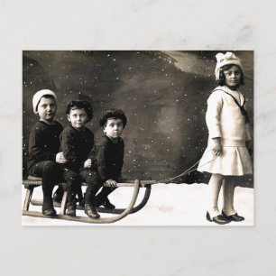 Carte postale de Noël des années 1920