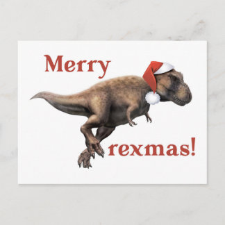 Carte postale de Noël Dinosaur