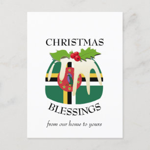 Carte postale de Noël DOMINICA Festiding Pudding