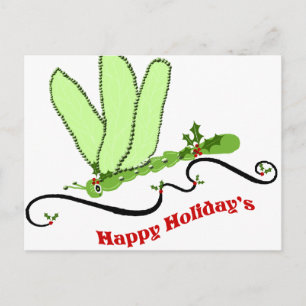 Carte postale de Noël Dragonfly